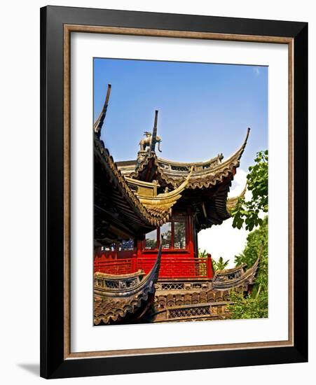 Pagoda at Yuyuan Garden, Old Town, Shanghai, China-Miva Stock-Framed Photographic Print