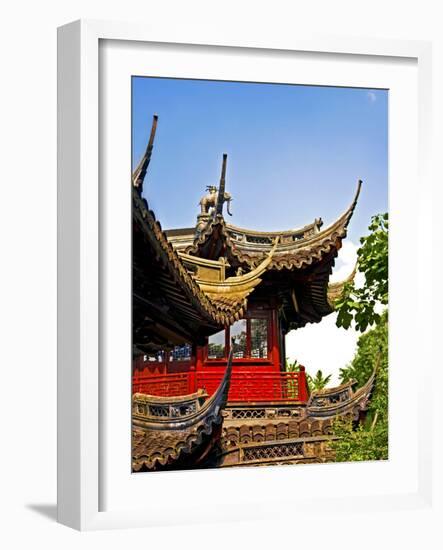 Pagoda at Yuyuan Garden, Old Town, Shanghai, China-Miva Stock-Framed Photographic Print