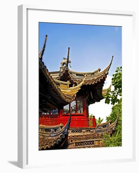 Pagoda at Yuyuan Garden, Old Town, Shanghai, China-Miva Stock-Framed Photographic Print