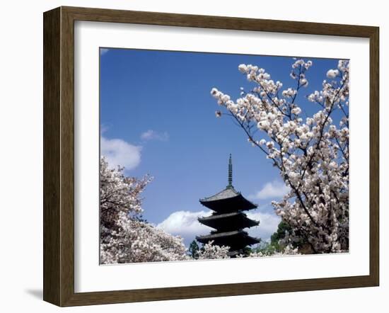 Pagoda & Cherry Blossoms, Kyoto, Japan-null-Framed Photographic Print