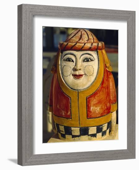 Pagoda Guardian, Bupaya Pagoda, Bagan, Myanmar, Asia-Upperhall Ltd-Framed Photographic Print