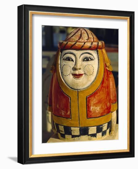 Pagoda Guardian, Bupaya Pagoda, Bagan, Myanmar, Asia-Upperhall Ltd-Framed Photographic Print