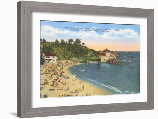 Pagoda House, Newport Harbor, California-null-Framed Art Print