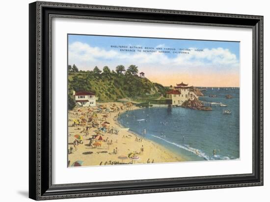 Pagoda House, Newport Harbor, California-null-Framed Art Print
