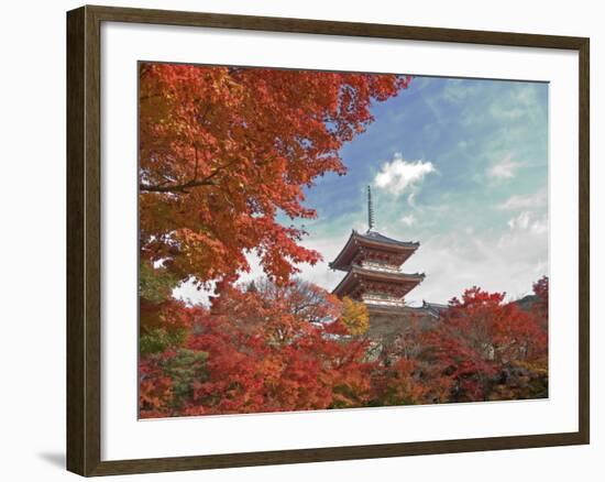 Pagoda in Autumn Color, Kyoto, Japan-Shin Terada-Framed Photographic Print