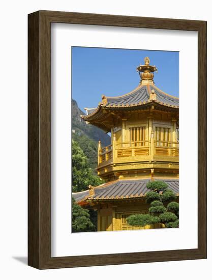 Pagoda in Nan Lian Garden at Chi Lin Nunnery, Diamond Hill, Kowloon, Hong Kong-Ian Trower-Framed Photographic Print