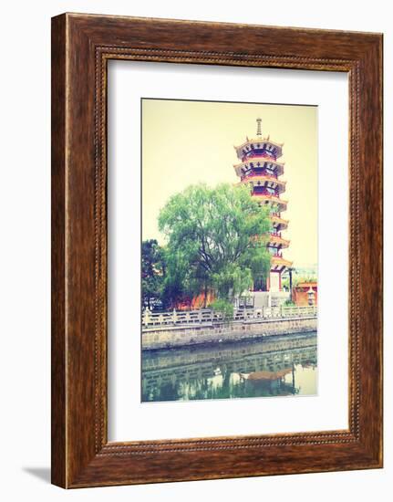 Pagoda in Shanghai, China. Instagram Style Filtred Image-Zoom-zoom-Framed Photographic Print