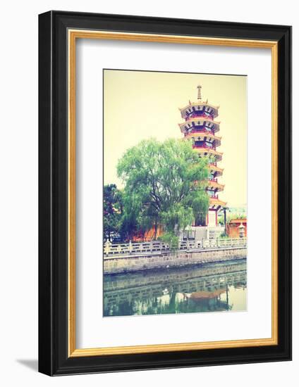 Pagoda in Shanghai, China. Instagram Style Filtred Image-Zoom-zoom-Framed Photographic Print