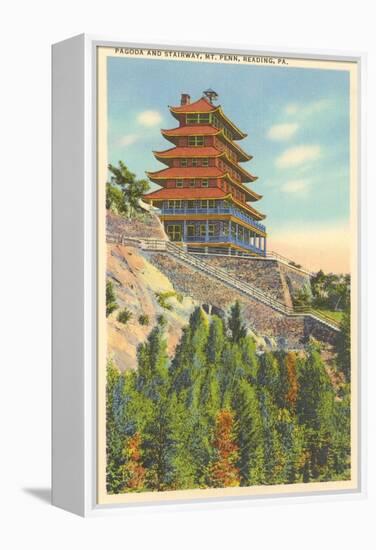 Pagoda, Mt. Penn, Reading, Pennsylvania-null-Framed Stretched Canvas