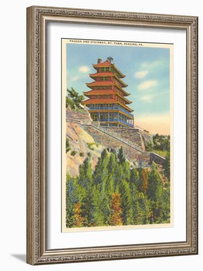 Pagoda, Mt. Penn, Reading, Pennsylvania-null-Framed Art Print