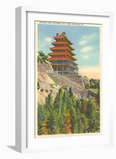 Pagoda, Mt. Penn, Reading, Pennsylvania-null-Framed Art Print