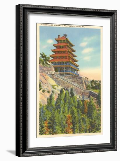 Pagoda, Mt. Penn, Reading, Pennsylvania-null-Framed Premium Giclee Print