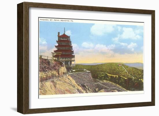 Pagoda, Mt. Penn, Reading, Pennsylvania-null-Framed Premium Giclee Print