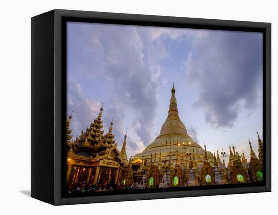 Pagoda of Shwedagon, Dated Between 6th and 10th Centuries, Yangon (Rangoon), Myanmar (Burma), Asia-Nathalie Cuvelier-Framed Premier Image Canvas
