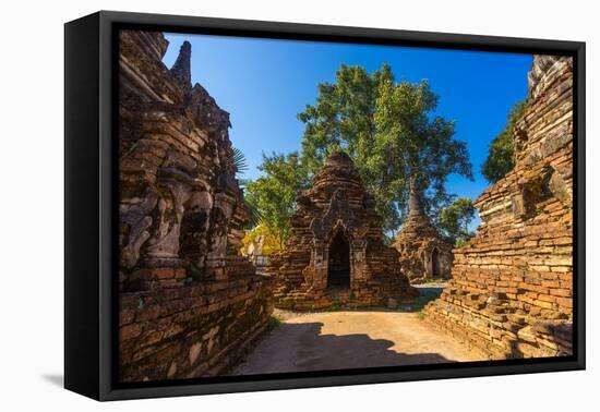 Pagoda ruins at Maha Nanda Kantha Monastery, Hsipaw, Shan State, Myanmar (Burma)-Jan Miracky-Framed Premier Image Canvas