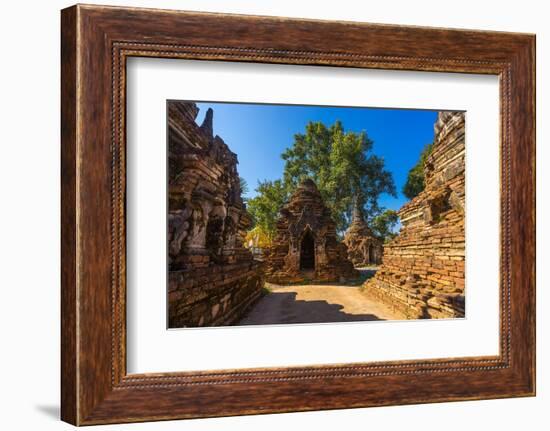 Pagoda ruins at Maha Nanda Kantha Monastery, Hsipaw, Shan State, Myanmar (Burma)-Jan Miracky-Framed Photographic Print