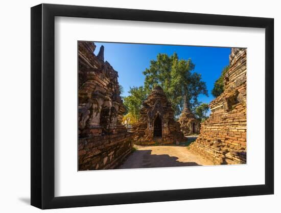 Pagoda ruins at Maha Nanda Kantha Monastery, Hsipaw, Shan State, Myanmar (Burma)-Jan Miracky-Framed Photographic Print