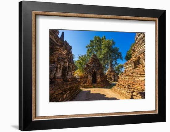 Pagoda ruins at Maha Nanda Kantha Monastery, Hsipaw, Shan State, Myanmar (Burma)-Jan Miracky-Framed Photographic Print