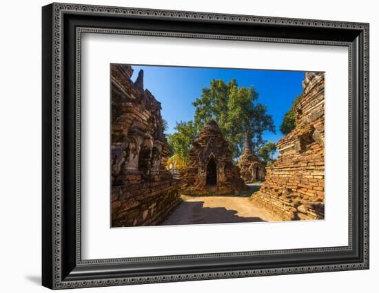 Pagoda ruins at Maha Nanda Kantha Monastery, Hsipaw, Shan State, Myanmar (Burma)-Jan Miracky-Framed Photographic Print