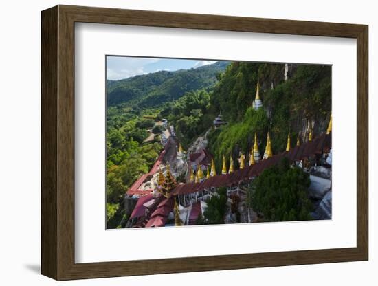 Pagodas and Stairs Leading to Pindaya Cave, Shan State, Myanmar-Keren Su-Framed Photographic Print