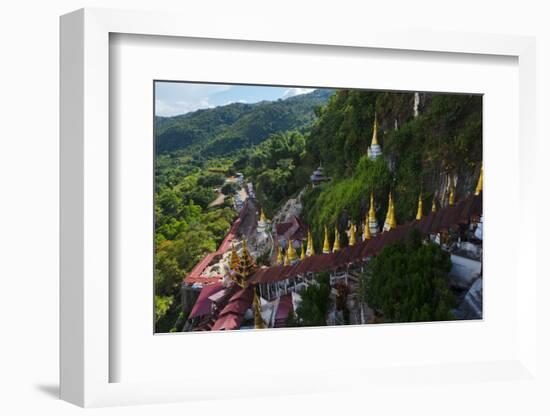 Pagodas and Stairs Leading to Pindaya Cave, Shan State, Myanmar-Keren Su-Framed Photographic Print