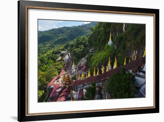 Pagodas and Stairs Leading to Pindaya Cave, Shan State, Myanmar-Keren Su-Framed Photographic Print