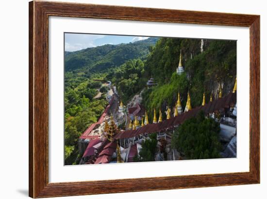 Pagodas and Stairs Leading to Pindaya Cave, Shan State, Myanmar-Keren Su-Framed Photographic Print