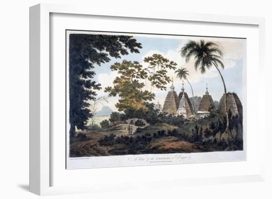 Pagodas at Deogur, 1787 (Aquatint)-William Hodges-Framed Giclee Print