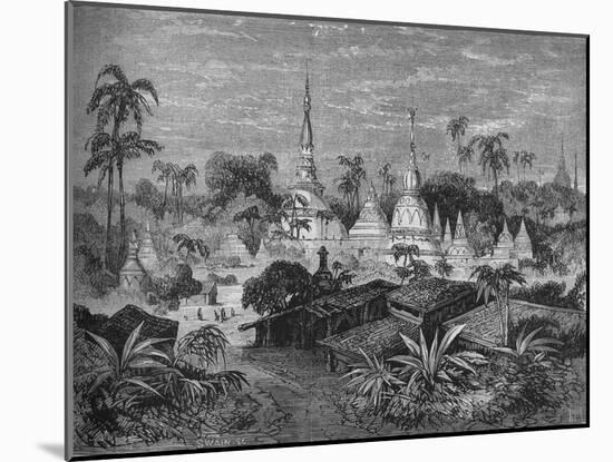 'Pagodas, near Pegu', c1880-Joseph Swain-Mounted Giclee Print