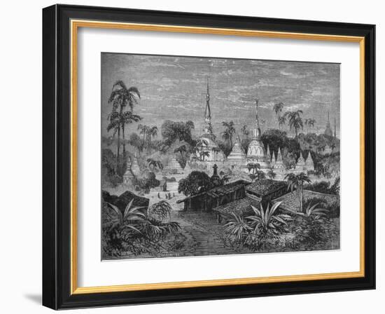 'Pagodas, near Pegu', c1880-Joseph Swain-Framed Giclee Print