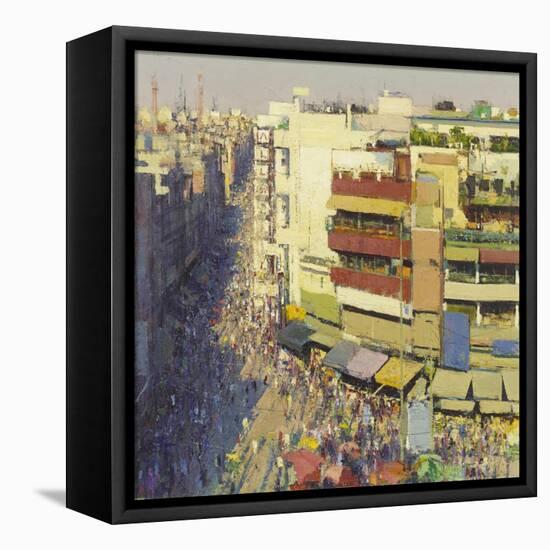 Paharganj Bazaar, Delhi, 2017-Andrew Gifford-Framed Premier Image Canvas