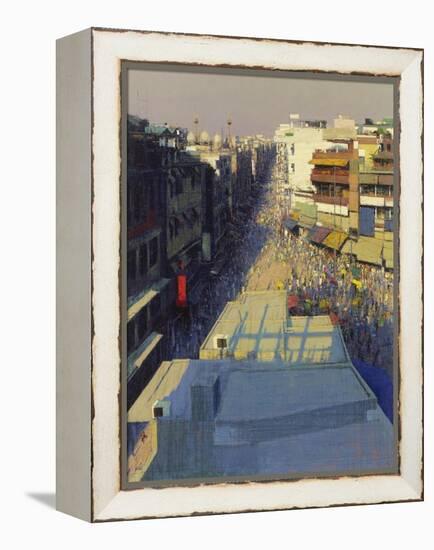 Paharganj Bazar, Delhi, 2017-Andrew Gifford-Framed Premier Image Canvas