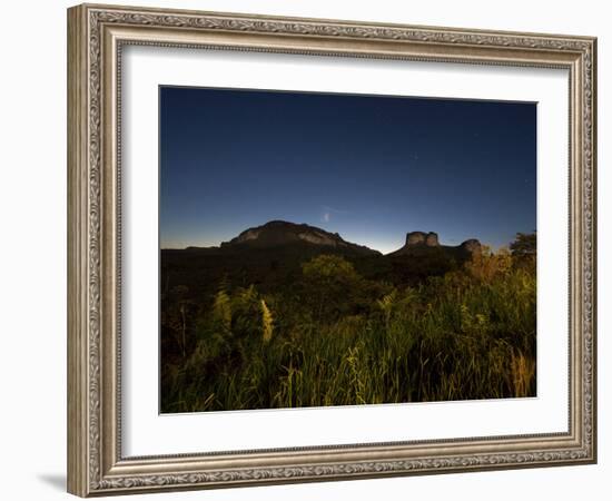 Pai Inacio in Chapada Diamantinas National Park at Night-Alex Saberi-Framed Photographic Print