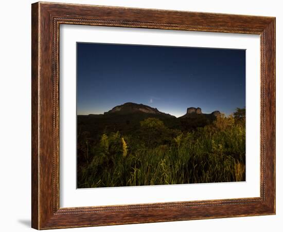 Pai Inacio in Chapada Diamantinas National Park at Night-Alex Saberi-Framed Photographic Print