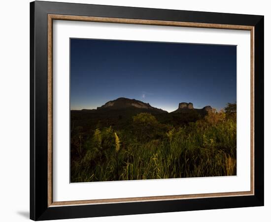 Pai Inacio in Chapada Diamantinas National Park at Night-Alex Saberi-Framed Photographic Print