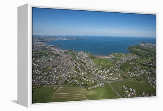 Paignton Bay with Torquay in the Background, Devon, England, United Kingdom, Europe-Dan Burton-Framed Premier Image Canvas