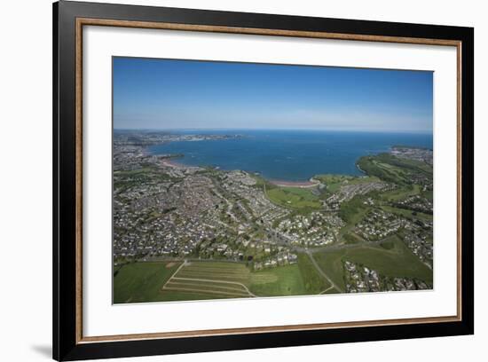 Paignton Bay with Torquay in the Background, Devon, England, United Kingdom, Europe-Dan Burton-Framed Photographic Print