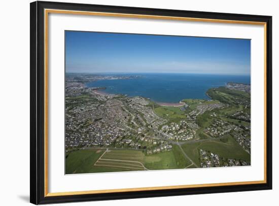 Paignton Bay with Torquay in the Background, Devon, England, United Kingdom, Europe-Dan Burton-Framed Photographic Print