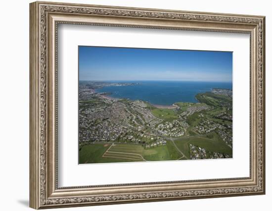 Paignton Bay with Torquay in the Background, Devon, England, United Kingdom, Europe-Dan Burton-Framed Photographic Print