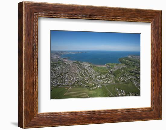 Paignton Bay with Torquay in the Background, Devon, England, United Kingdom, Europe-Dan Burton-Framed Photographic Print