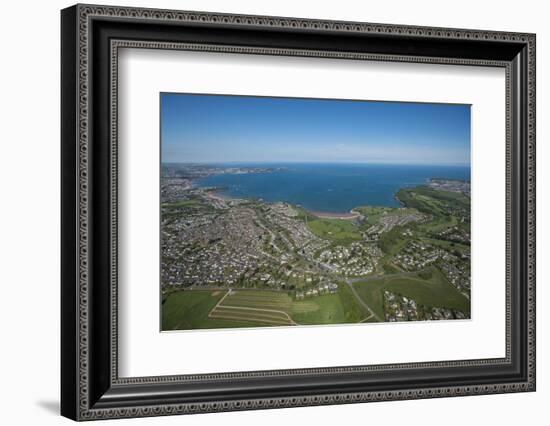 Paignton Bay with Torquay in the Background, Devon, England, United Kingdom, Europe-Dan Burton-Framed Photographic Print