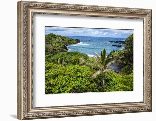 Pailoa Beach at the Waianapanapa State Park Along the Road to Hana-Michael Runkel-Framed Photographic Print