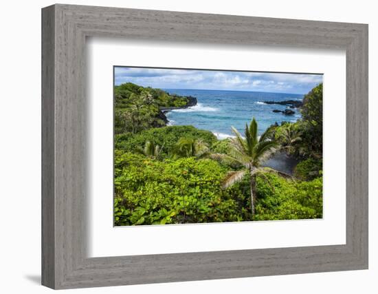 Pailoa Beach at the Waianapanapa State Park Along the Road to Hana-Michael Runkel-Framed Photographic Print