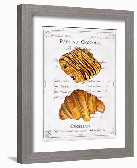 Pain au Chocolat et Croissant-Ginny Joyner-Framed Art Print