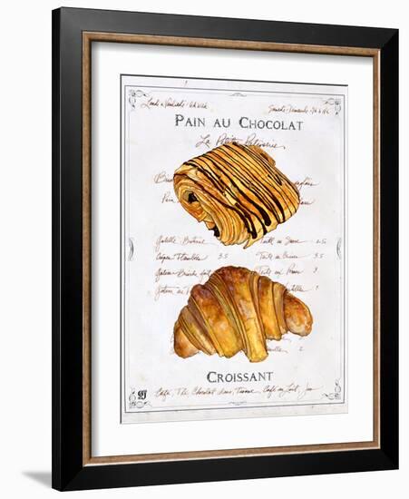 Pain au Chocolat et Croissant-Ginny Joyner-Framed Art Print