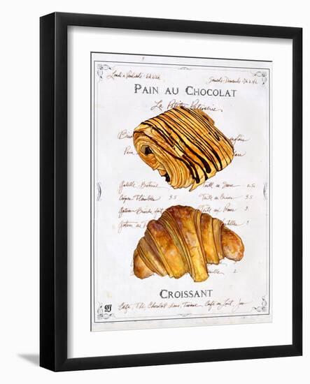 Pain au Chocolat et Croissant-Ginny Joyner-Framed Art Print