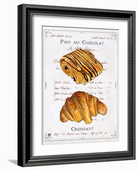 Pain au Chocolat et Croissant-Ginny Joyner-Framed Art Print
