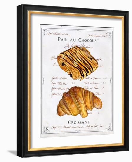 Pain au Chocolat et Croissant-Ginny Joyner-Framed Art Print