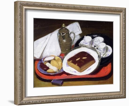 Pain D'epice, or Cake for Tea, 1919 (Oil on Canvas Mounted on Board)-William Nicholson-Framed Giclee Print