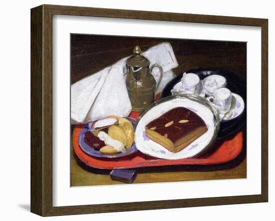 Pain D'epice, or Cake for Tea, 1919 (Oil on Canvas Mounted on Board)-William Nicholson-Framed Giclee Print